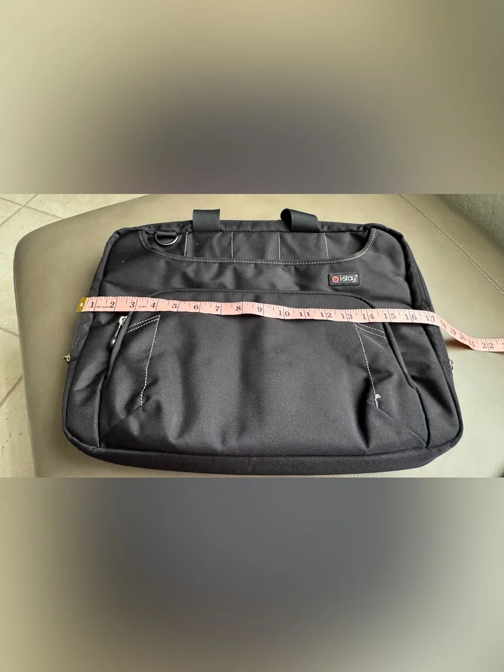 Black Laptop Briefcase with Front Pocket -